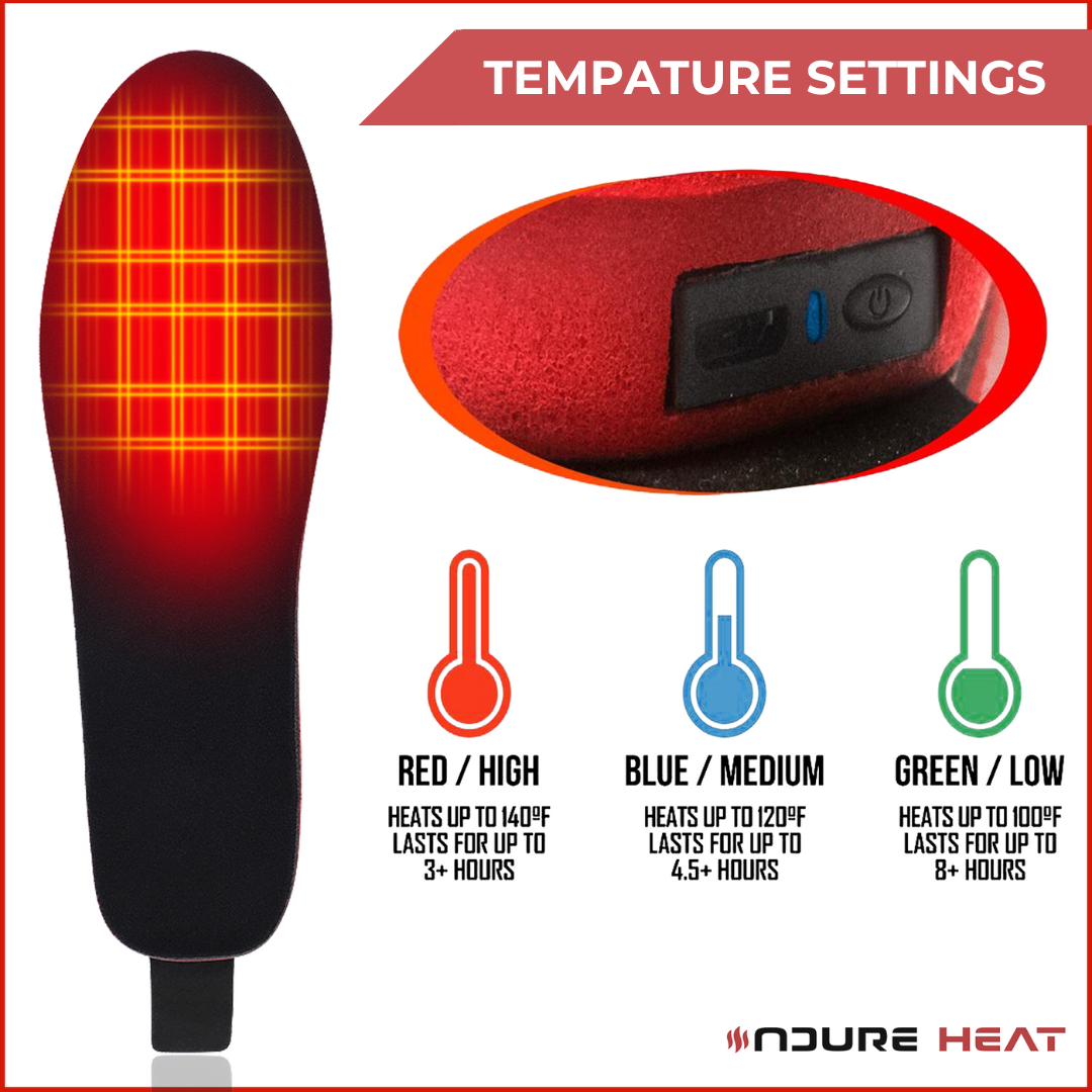 Rechargeable Heated Insoles with Remote | Endure Heat